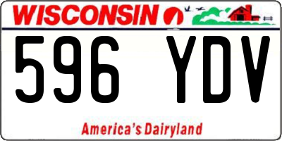 WI license plate 596YDV