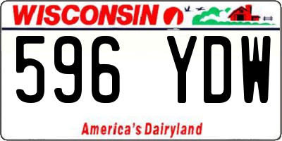 WI license plate 596YDW