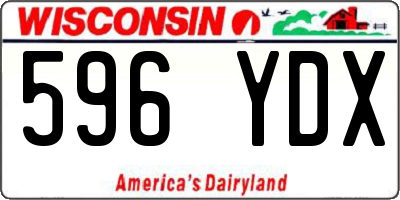 WI license plate 596YDX