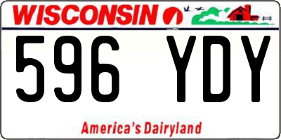 WI license plate 596YDY