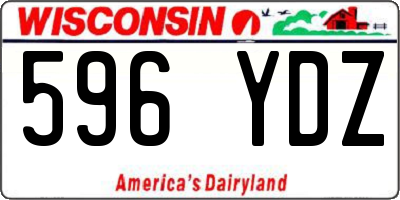 WI license plate 596YDZ