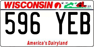WI license plate 596YEB