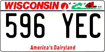 WI license plate 596YEC