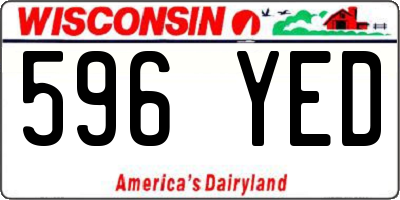 WI license plate 596YED