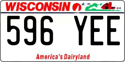 WI license plate 596YEE