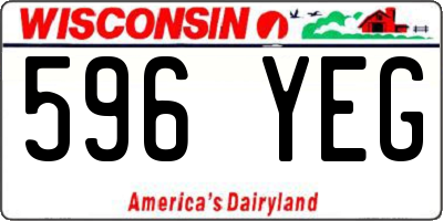 WI license plate 596YEG