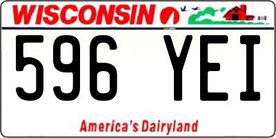 WI license plate 596YEI