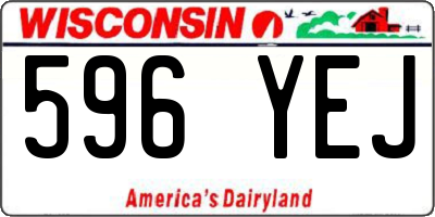 WI license plate 596YEJ