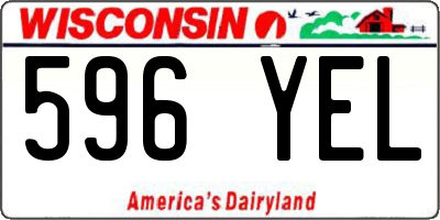 WI license plate 596YEL
