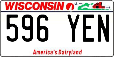 WI license plate 596YEN