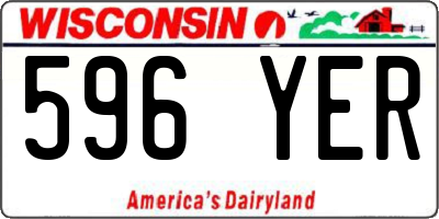 WI license plate 596YER