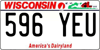 WI license plate 596YEU