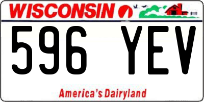 WI license plate 596YEV
