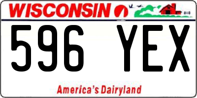 WI license plate 596YEX