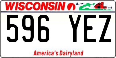 WI license plate 596YEZ