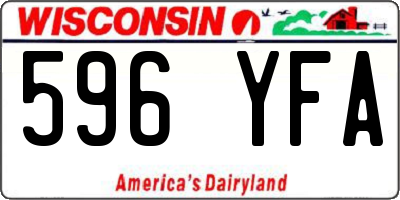 WI license plate 596YFA