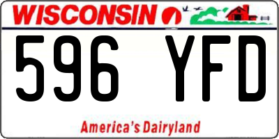 WI license plate 596YFD