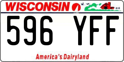 WI license plate 596YFF