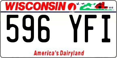 WI license plate 596YFI