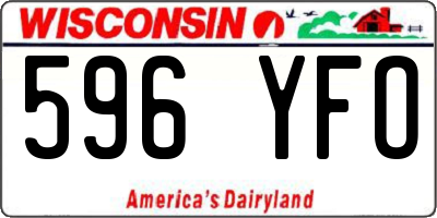 WI license plate 596YFO