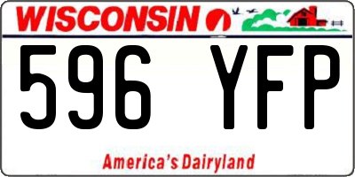 WI license plate 596YFP