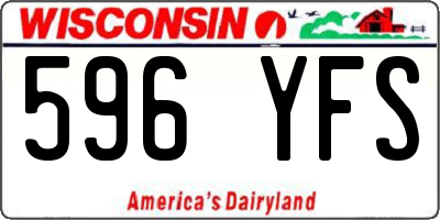 WI license plate 596YFS