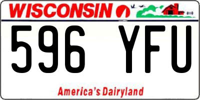 WI license plate 596YFU