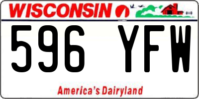 WI license plate 596YFW