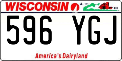 WI license plate 596YGJ