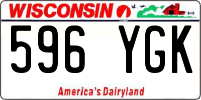 WI license plate 596YGK