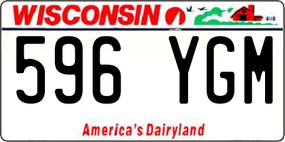 WI license plate 596YGM