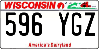WI license plate 596YGZ