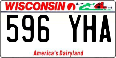 WI license plate 596YHA