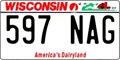 WI license plate 597NAG