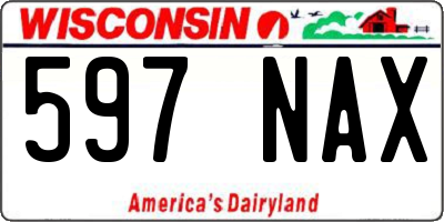 WI license plate 597NAX