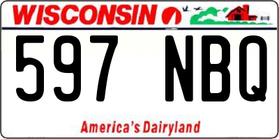 WI license plate 597NBQ