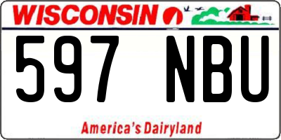WI license plate 597NBU