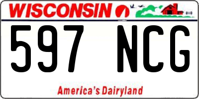 WI license plate 597NCG