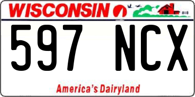 WI license plate 597NCX