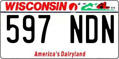 WI license plate 597NDN