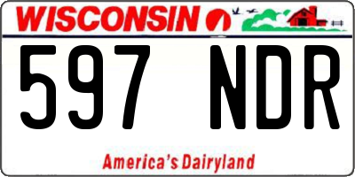 WI license plate 597NDR