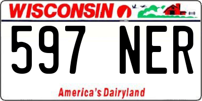 WI license plate 597NER