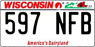 WI license plate 597NFB