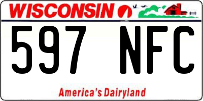 WI license plate 597NFC