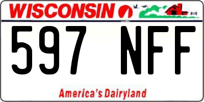 WI license plate 597NFF