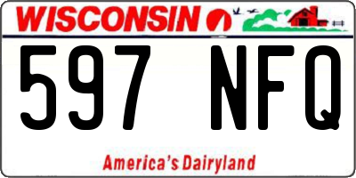 WI license plate 597NFQ