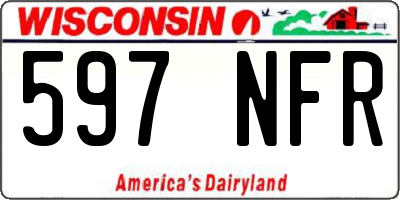 WI license plate 597NFR