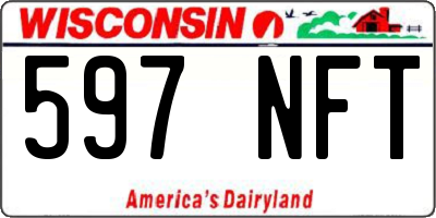 WI license plate 597NFT
