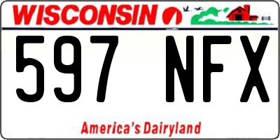 WI license plate 597NFX