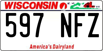 WI license plate 597NFZ